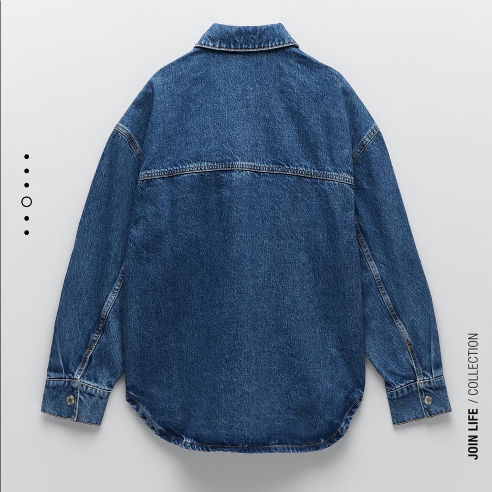 On sale Zara oversized denim shirt - Picture 14 of 16